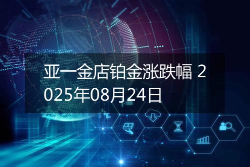 亚一金店铂金涨跌幅 2025年08月24日