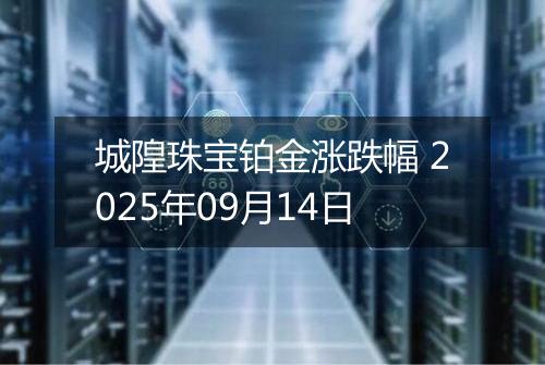 城隍珠宝铂金涨跌幅 2025年09月14日