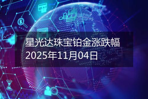 星光达珠宝铂金涨跌幅 2025年11月04日