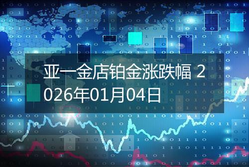 亚一金店铂金涨跌幅 2026年01月04日