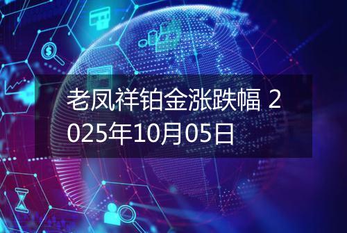 老凤祥铂金涨跌幅 2025年10月05日