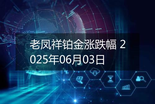 老凤祥铂金涨跌幅 2025年06月03日