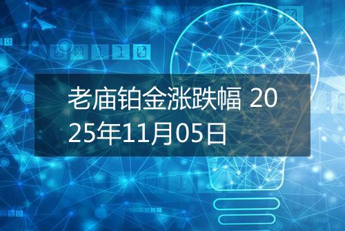 老庙铂金涨跌幅 2025年11月05日