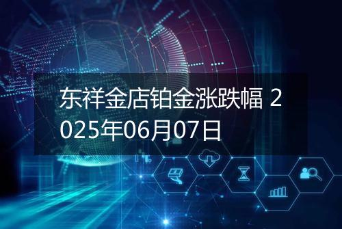 东祥金店铂金涨跌幅 2025年06月07日