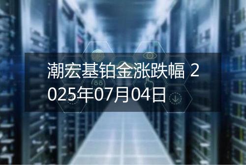 潮宏基铂金涨跌幅 2025年07月04日