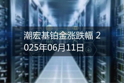 潮宏基铂金涨跌幅 2025年06月11日