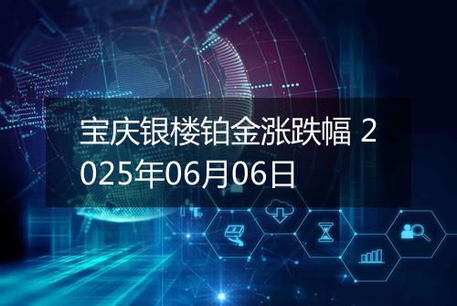 宝庆银楼铂金涨跌幅 2025年06月06日