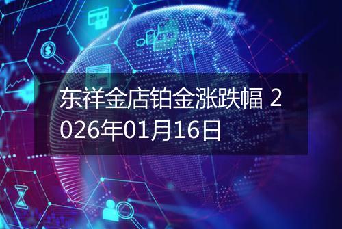 东祥金店铂金涨跌幅 2026年01月16日