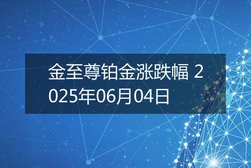 金至尊铂金涨跌幅 2025年06月04日