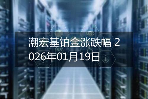 潮宏基铂金涨跌幅 2026年01月19日
