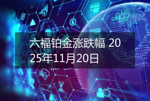 六福铂金涨跌幅 2025年11月20日