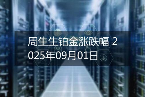 周生生铂金涨跌幅 2025年09月01日