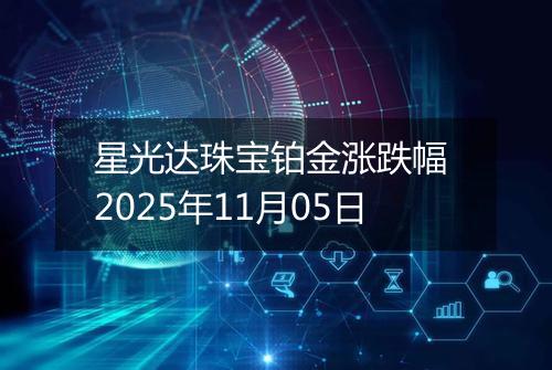 星光达珠宝铂金涨跌幅 2025年11月05日