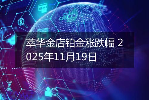 萃华金店铂金涨跌幅 2025年11月19日