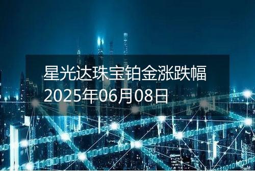 星光达珠宝铂金涨跌幅 2025年06月08日