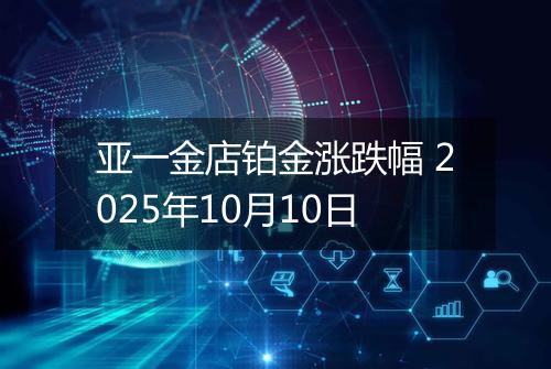 亚一金店铂金涨跌幅 2025年10月10日