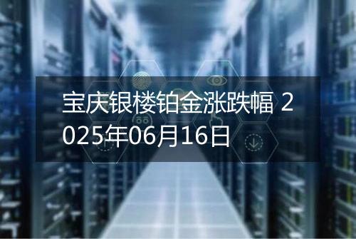 宝庆银楼铂金涨跌幅 2025年06月16日