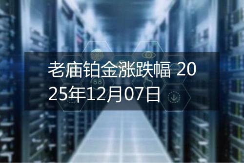 老庙铂金涨跌幅 2025年12月07日