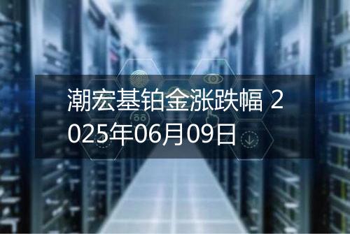 潮宏基铂金涨跌幅 2025年06月09日
